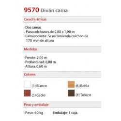 Diván Cama 957 - Platinum
