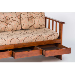 Diván Cama Santa Fe c/Carro y 6 Cajones - Color Living