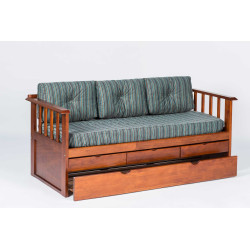 Diván Cama Santa Fe c/Carro y 6 Cajones - Color Living