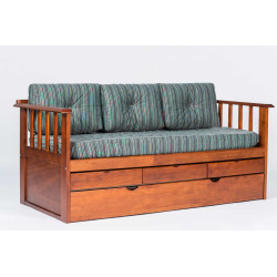 Diván Cama Santa Fe c/Carro y 6 Cajones - Color Living