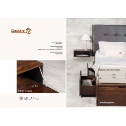 Box Multifunción Milano - Dadone HDH (Respaldo, mesas de luz y colchón no incluidos)