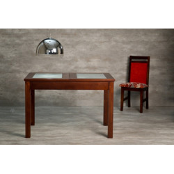 Mesa MONTECATINI Extensible 1.20m./1.60m x 0.80m. Tapa c/Vidrios- Dadone HDH
