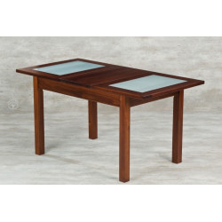 Mesa MONTECATINI Extensible 1.20m./1.60m x 0.80m. Tapa c/Vidrios- Dadone HDH