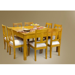 Mesa EURO 1.20m x 1.20m Tapa Madera - Patria