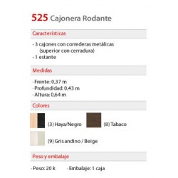 Cajonera Rodante 525 - Platinum