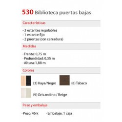 Biblioteca Puertas Bajas 530 - Platinum