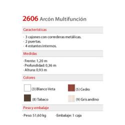 Arcón Multifunción 4 cajones y 2 puertas - Platinum