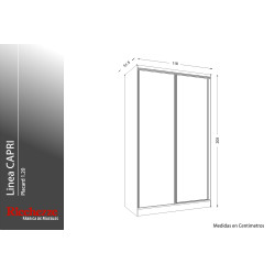 Placard Capri 1.20m. - Ricchezze