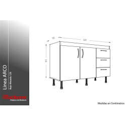 Bajo Mesada Arco 1.20 mts. - Ricchezze