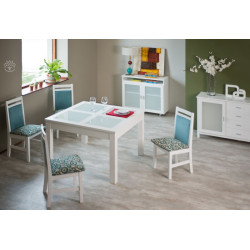 Mesa MONTECATINI Tapa con Vidrios Repartidos 1.25m x 1.25m - Dadone HDH